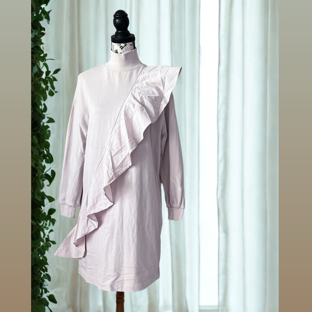 Elegant Ruffled Long Sleeve Dress